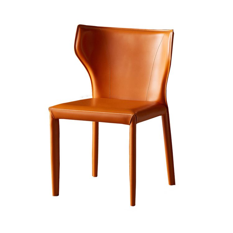 Contemporary Leather Dining Armless Chair Wingback Side Chair for Home Use Clearhalo 'Dining Chairs' 'Dining Tables & Seating' 'dining_chair' 'furn' 'furn_dining_chair' 'Furniture' 'furniture_dining_chair' 'Kitchen & Dining Furniture' 1200x1200_2dc33908-d270-4dee-b2fd-ce9caba3d840