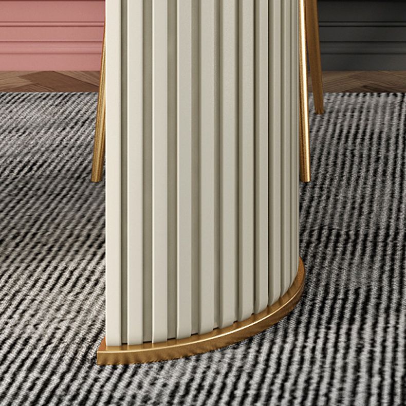 Stone Top Dining Room Table Traditional Luxury Oval Table with Sled Base