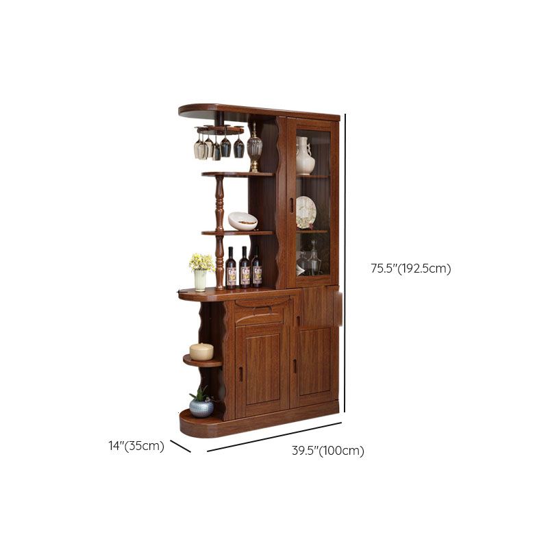 Bar Pulls Traditional Solid Wood Shelves Included Accent Cabinet