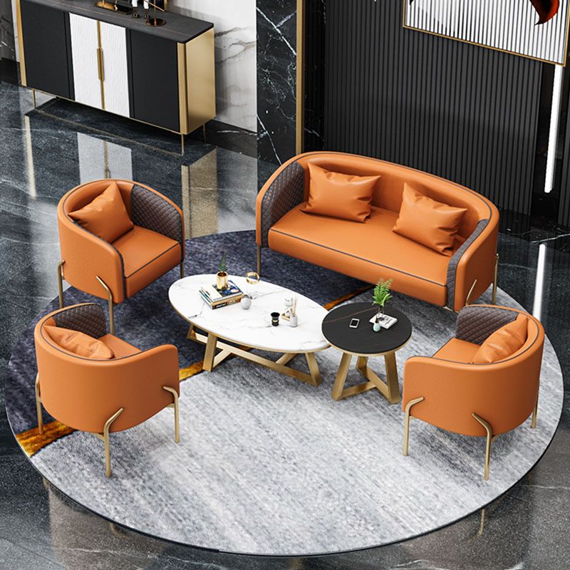 Glam Metal Dining Room Chairs Leather Dining Armless Chair for Restaurant Use Clearhalo 'Dining Chairs' 'Dining Tables & Seating' 'dining_chair' 'furn' 'furn_dining_chair' 'Furniture' 'Kitchen & Dining Furniture' 1200x1200_2dc8f021-6e38-4eb8-95ee-f2f98f83d5a4