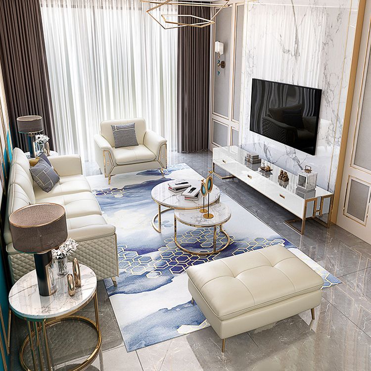 Contemporary Biscuit Back Sofa with Flared Arm for Apartment 36.61" Clearhalo 'furn' 'furn_sectionals' 'Furniture' 'furniture_sectionals' 'kitchen' 'kitchen_sectionals' 'Living Room Furniture' 'Sectionals' 1200x1200_2dcb027a-2973-4efa-b203-01e95ec69484