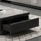 Pedestal Base Coffee Table with 3 Storage Drawers and Shelf in Grey Clearhalo 'Coffee & Accent Tables' 'Coffee Tables' 'coffee_tables' 'furn' 'furn_coffee_tables' 'Furniture' 'Living Room Furniture' 1200x1200_2dcbc942-1ef2-47f8-93b8-5762724cd59f