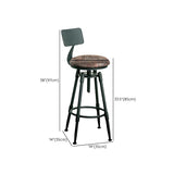 Adjustable Height Bar Stools Industrial Barstool with Metal Legs Clearhalo 'Bar Furniture' 'Bar Stools' 'bar_stools' 'furn' 'furn_bar_stools' 'Furniture' 'Kitchen & Dining Furniture' 1200x1200_2dcc7d8a-9bbf-466a-bdd3-2f45253e4f5a