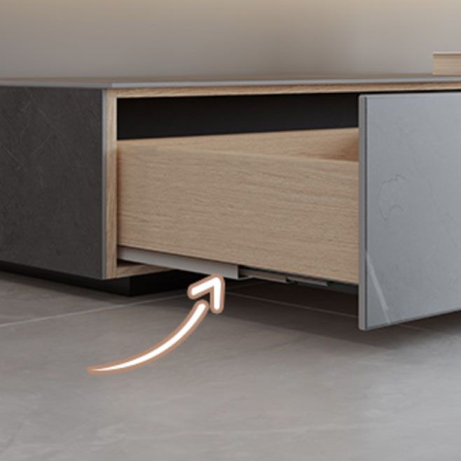 Stone Media Console Contemporary Gray TV Stand Console with Drawers Clearhalo 'furn' 'furn_tv_stands_entertainment_centers' 'Furniture' 'Living Room Furniture' 'TV Stands & Entertainment Centers' 'TV Stands & Media Storage Furniture' 'tv_stands_entertainment_centers' 1200x1200_2dce5338-c075-42db-a770-9af46e548e31