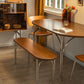 Ovale eetkamer keukentafel Moderne eettafel met zilveren frame
