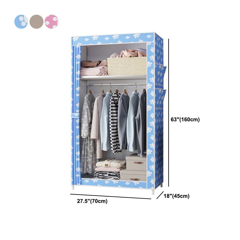 Armario de marco de metal Armario de estilo contemporáneo Gabinete de vestuario para dormitorio