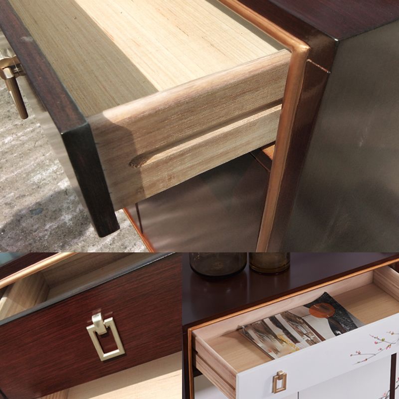 Armadietto di sideboard in legno massiccio con cassetti tavolo da sideboard contemporanei
