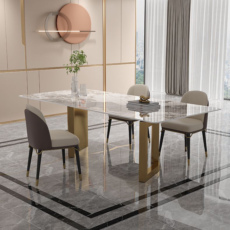 Luxe eettafelset van gesinterd steen, rechthoekig, 1/4/5/6-delig, eettafelset