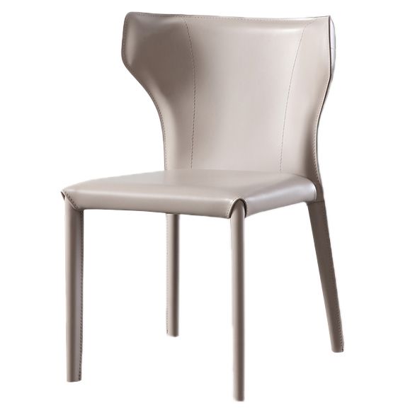 Modern Contemporary Leather Dining Chair Pure Color Wingback Side Chair Clearhalo ' kitchen&dining_furn' 'Dining Chairs' 'Dining Tables & Seating' 'dining_chair' 'Furniture' 'furniture_dining_chair' 'Kitchen & Dining Furniture' 'kitchen' 1200x1200_2dd24bf7-02e3-47b3-9e35-6d91b991533f