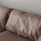 Mid-Century Modern Leather Sofa 32.28" Tall Tuxedo Arm Sofa with Pillows