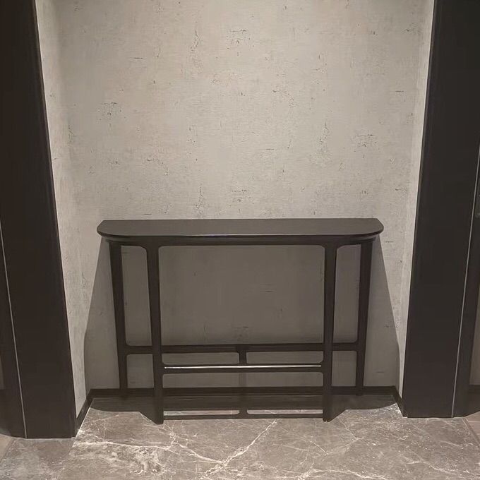 Tavolo da console a mezzaluna moderna tavolo di divano console in legno in nero