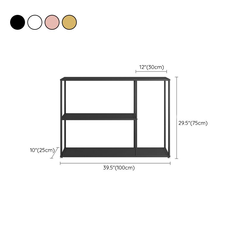 Metal Etagere Bookcase Scandinavian Open Back Bookshelf with Shelves Clearhalo 'Bookcases' 'furn' 'furn_bookcases' 'Furniture' 'Office Furniture' 1200x1200_2dd3b521-5111-4336-9841-98c70149cbea