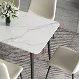 Nordic 1/4/5/7 Pieces Dining Set Sintered Stone White Dining Furniture Set /Separate Items Clearhalo 'Dining Room Sets' 'Dining Tables & Seating' 'dining_room_set' 'furn' 'furn_dining_room_set' 'Furniture' 'furniture_dining_room_set' 'Kitchen & Dining Furniture' 'kitchen&dining_furn' 'kitchen' 1200x1200_2dd47c82-a277-4b0d-9c23-356e3aee2d23