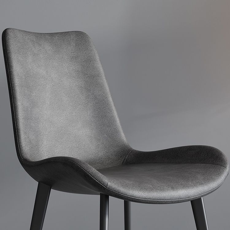 Contemporary Indoor Arm Chair Solid Back Metal Upholstered Dining Room Chair (Set of 2) Clearhalo ' kitchen&dining_furn' 'Dining Chairs' 'Dining Tables & Seating' 'dining_chair' 'furn' 'furn_dining_chair' 'Furniture' 'furniture_dining_chair' 'Kitchen & Dining Furniture' 'kitchen' 1200x1200_2dd53557-ed73-4cea-bb8d-cd1d307db560