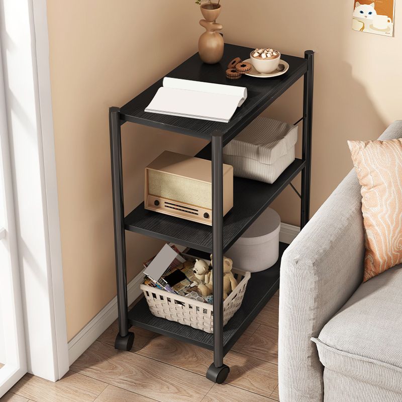 Modern Style Bookshelf Wooden Open Back Bookcase with Caster Wheels for Home Clearhalo 'Bookcases' 'furn' 'furn_bookcases' 'Furniture' 'Office Furniture' 1200x1200_2dd54eba-32a1-458e-9dab-436b252e0f77