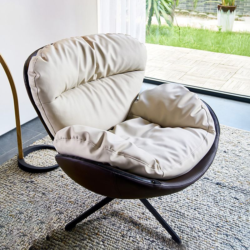 Silla de Parsons escandinava con cojines extraíbles en la mezcla de cuero sintético/lino