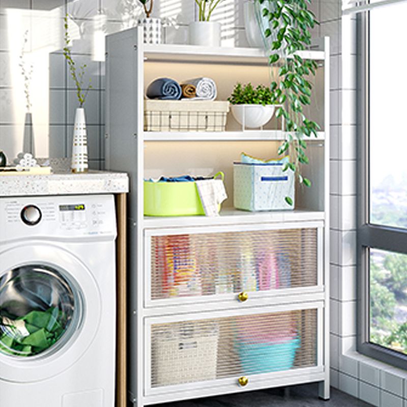 White Metal Buffet Server Modern Dining Server for Dining Room Clearhalo 'buffet_sideboard' 'Buffets & Sideboards' 'furn' 'furn_buffet_sideboard' 'Furniture' 'Kitchen & Dining Furniture' 1200x1200_2dd7778e-1239-487c-ad82-2cd0ccdbb8bd