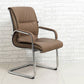 Fixed Padded Arms Office Chair Silver Frame Mid Back Home Office Chair
