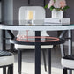 Glass Dining Room Table for 2 Person Round Tabletop with Storage Clearhalo 'Dining Tables & Seating' 'Dining Tables' 'dining_table' 'furn' 'furn_dining_table' 'Furniture' 'Kitchen & Dining Furniture' 1200x1200_2dd9d671-72bb-4f45-b205-88cbed10a753