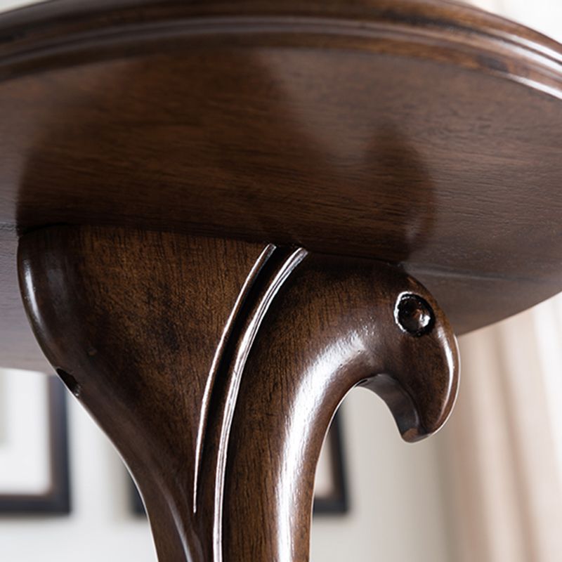 Pedestal End Table Brown Round Wood Side End Table - Distressed Surface Treatment Clearhalo 'Coffee & Accent Tables' 'End & Side Tables' 'end_side_table' 'end_side_tables' 'furn' 'furn_end_side_tables' 'Furniture' 'furniture_end_side_table' 'Living Room Furniture' 1200x1200_2dda7ea2-8d04-462e-a85b-138c5df18371
