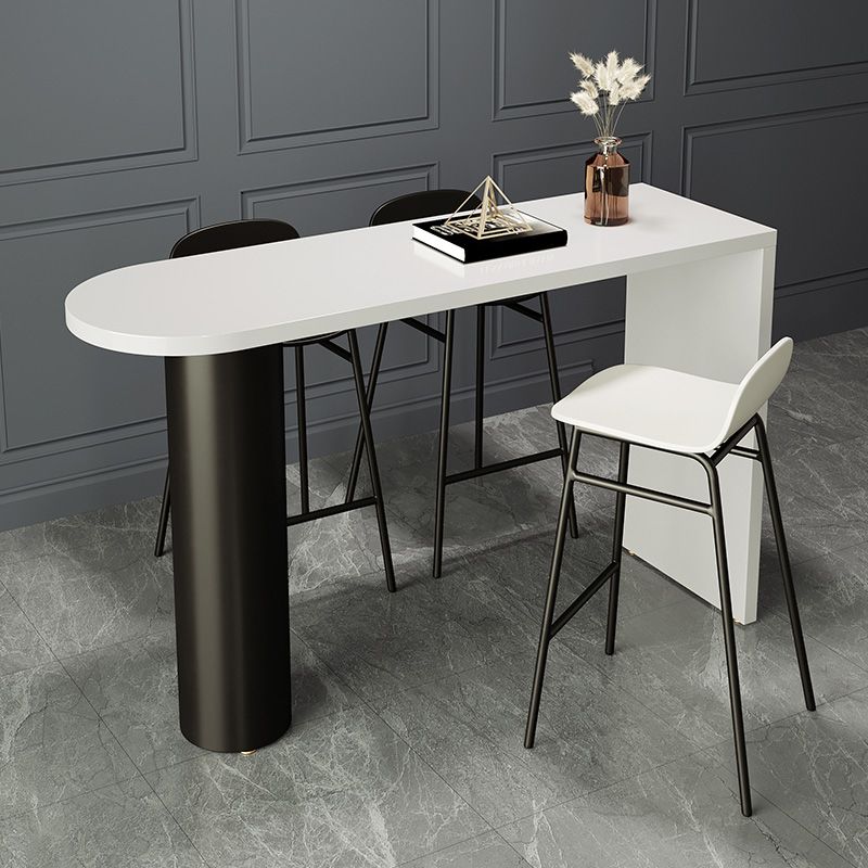 Contemporary Free Form Pub Set 1/3/4 Pieces Solid Wood Bar Table with Metal Stools Clearhalo 'Bar Furniture' 'furn' 'furn_home_bar_bar_sets' 'Furniture' 'Home Bars & Bar Sets' 'home_bar_bar_sets' 'Kitchen & Dining Furniture' 1200x1200_2ddaa9f6-626b-41fa-b1b2-2a3965f08926