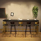 Brown Glam Style Bar Table in Iron and Wood Bar Indoor Bar Counter , Only Table Clearhalo 'Bar Furniture' 'Bar Tables' 'bar_tables' 'furn' 'furn_bar_tables' 'Furniture' 'furniture_bar_tables' 'Kitchen & Dining Furniture' 1200x1200_2ddabec9-8fee-4d02-aa5b-64800dde6a81