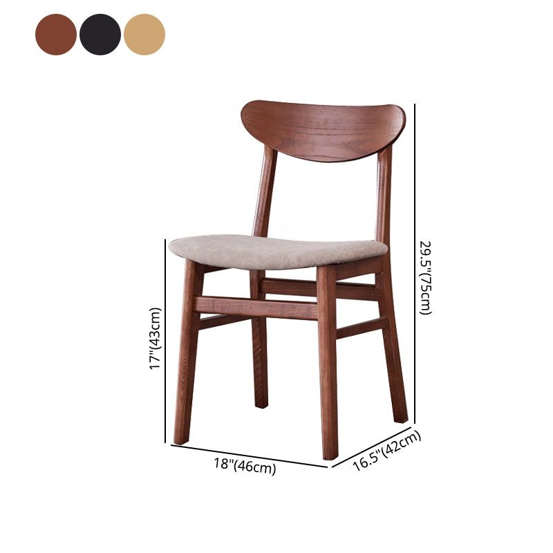 Contemporary Restaurant Wood Side Chair Matte Finish Open Back Dining Chair Clearhalo 'Dining Chairs' 'Dining Tables & Seating' 'dining_chair' 'furn' 'furn_dining_chair' 'Furniture' 'Kitchen & Dining Furniture' 1200x1200_2ddb0f97-2aee-4f89-b3b8-cefa99bf0868