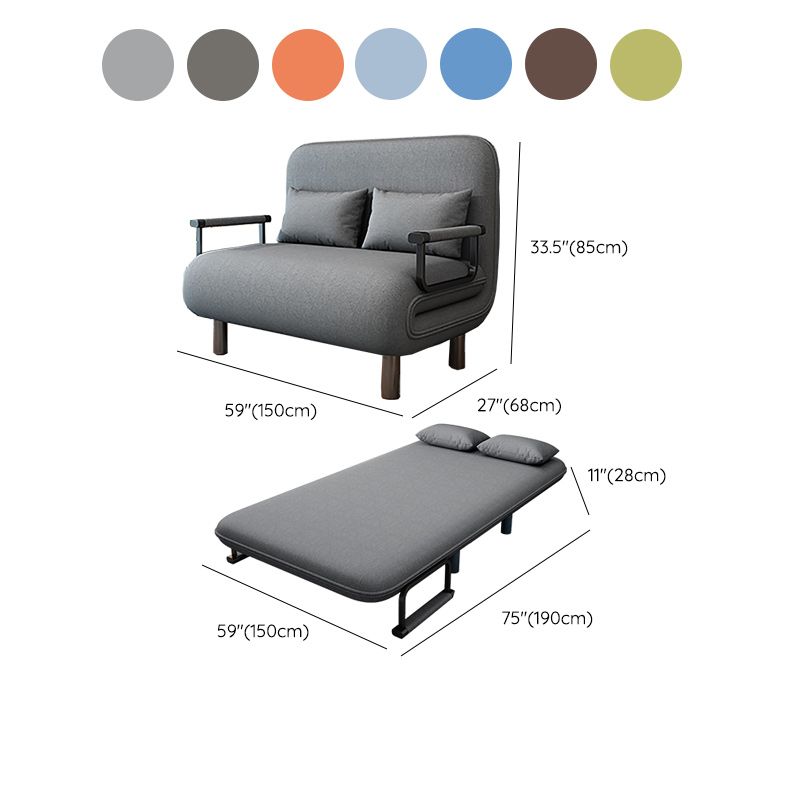 Scandinavian Pillow Included Futon Frame Square Arms Convertible Sofas Clearhalo 'furn' 'furn_futons' 'Furniture' 'Futons & Daybeds' 'Futons' 'Living Room Furniture' 1200x1200_2ddccee1-7f2c-4e98-a481-aafc3bc13f7e