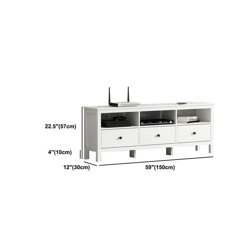 White Contemporary TV Stand Faux Wood TV Cabinet with Drawers Clearhalo 'furn' 'furn_tv_stands_entertainment_centers' 'Furniture' 'Living Room Furniture' 'TV Stands & Entertainment Centers' 'TV Stands & Media Storage Furniture' 'tv_stands_entertainment_centers' 1200x1200_2ddcd7bd-6219-48a7-a5fb-caa601553298