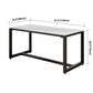 Modern Style White Dining Table Sintered Stone Table with Black Frame for Dining Room Clearhalo ' dining_table' 'Dining Tables & Seating' 'Dining Tables' 'furn' 'furn_dining_table' 'Furniture' 'furniture_dining_table' 'Kitchen & Dining Furniture' 'kitchen&dining_furn' 'kitchen' 'kitchen_dining_table' 1200x1200_2dddb6f6-890a-4f7a-a738-eaa0a8be56d4