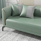 25" Wide Contemporary Sofa 3 Seater Leather Seating with 3 Pillows