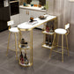 Glam Style 1/2/3 Pieces Bar Table Set Rectangle Stone Bar Table with Metal High Stools Clearhalo 'Bar Furniture' 'furn' 'furn_home_bar_bar_sets' 'Furniture' 'Home Bars & Bar Sets' 'home_bar_bar_sets' 'Kitchen & Dining Furniture' 1200x1200_2ddf8d98-9680-4e15-a9ab-206d70d6519f