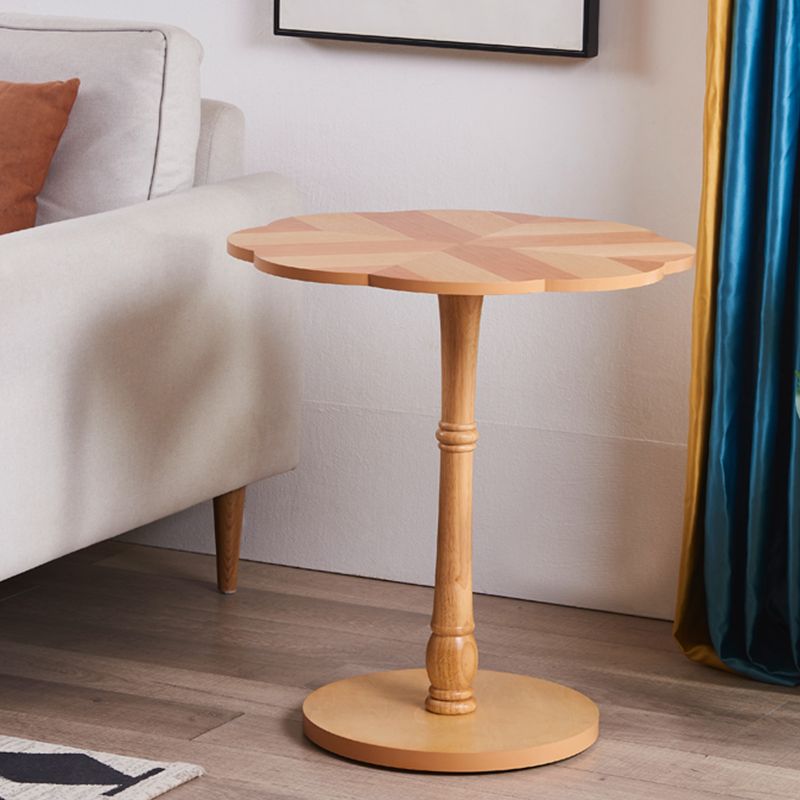 Brown Solid Oak End Table, Round Gloss Contemporary Side Table Clearhalo 'Coffee & Accent Tables' 'End & Side Tables' 'end_side_table' 'end_side_tables' 'furn' 'furn_end_side_tables' 'Furniture' 'furniture_end_side_table' 'Living Room Furniture' 1200x1200_2de00bf9-8374-4e87-a8f2-979fcd0ff954