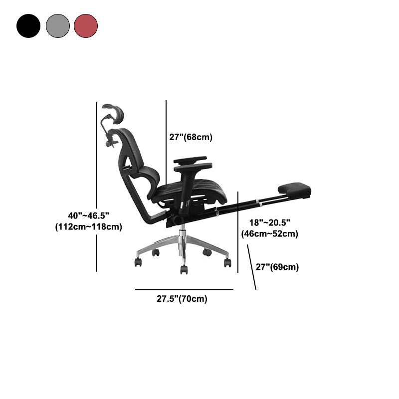 Contemporary Arm Chair Adjustable Seat Height Office Chair Pillow Included Clearhalo 'furn' 'furn_office_chair' 'Furniture' 'Office Chairs' 'Office Furniture' 'office_chair' 1200x1200_2de01213-bf13-444a-84e1-a1751b0aa63d