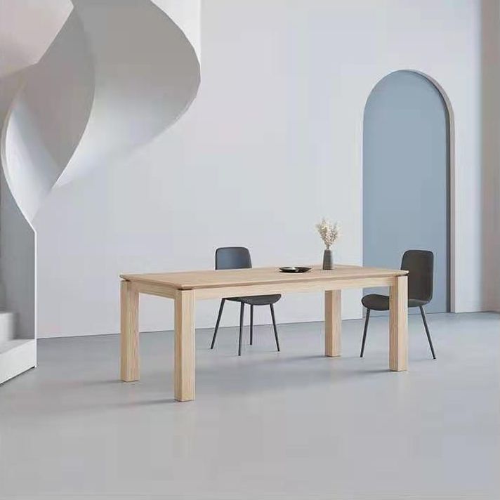 Rectangle Light Wood Color Table Pine Solid Wood Table Modern with 4 Legs Clearhalo ' dining_table' 'Dining Tables & Seating' 'Dining Tables' 'furn' 'furn_dining_table' 'Furniture' 'furniture_dining_table' 'Kitchen & Dining Furniture' 'kitchen&dining_furn' 'kitchen' 'kitchen_dining_table' 1200x1200_2de0f21d-2cbc-4858-aff0-51dcbf77a2ac