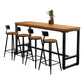 Pine Wood Bar Dining Table Industrial Rectangle Bar Table with Trestle Pedestal for Cafe Clearhalo 'Bar Furniture' 'Bar Tables' 'bar_tables' 'furn' 'furn_bar_tables' 'Furniture' 'furniture_bar_tables' 'Kitchen & Dining Furniture' 1200x1200_2de10975-3e9d-481c-9449-c29a482b0907