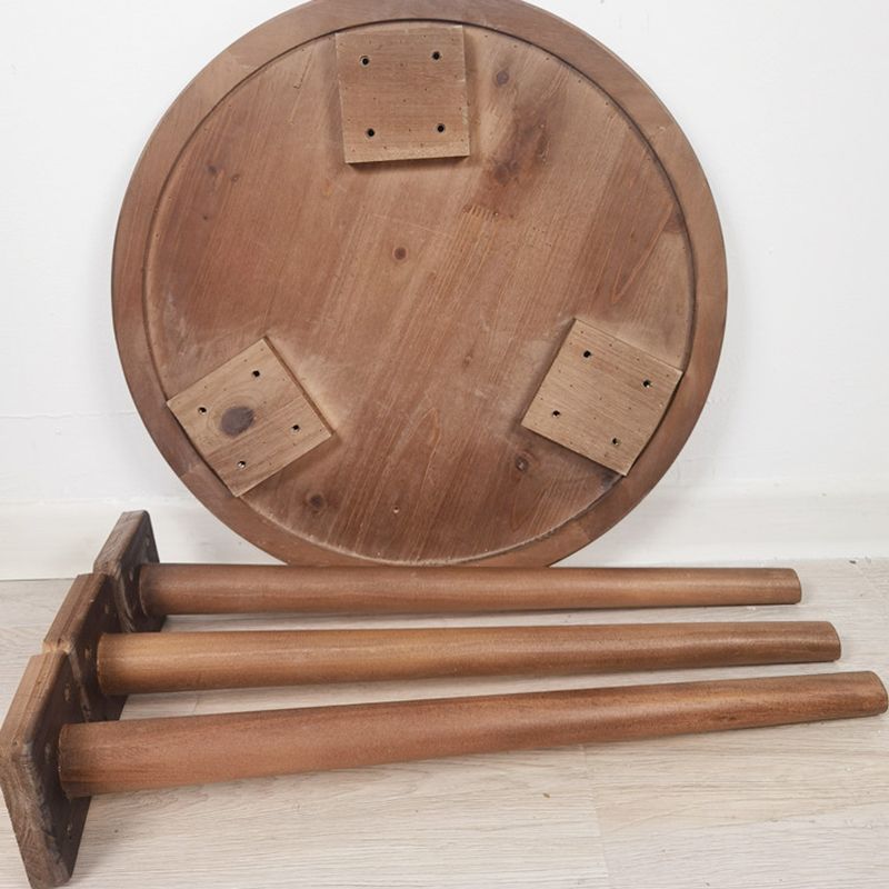 French Rustic Round Rattan Top Side Table 3 Legs Wooden End Table Clearhalo 'Coffee & Accent Tables' 'End & Side Tables' 'end_side_tables' 'furn' 'furn_end_side_tables' 'Furniture' 'Living Room Furniture' 1200x1200_2de116fc-81f8-4963-b51b-3d9bd5406ef9