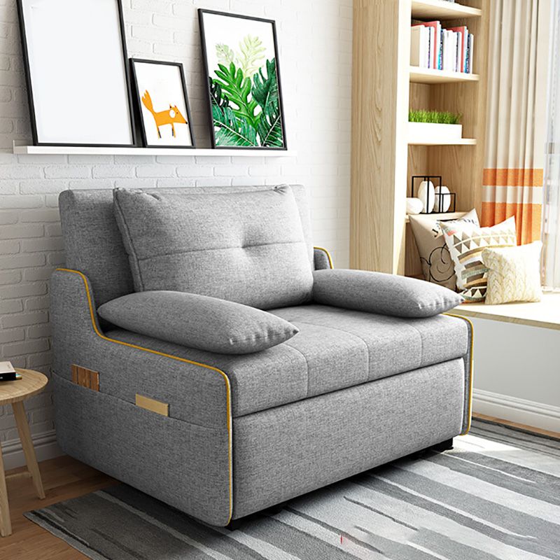 Braccia toppless da topplessino in stile moderno di divano per dormiente futon in grigio