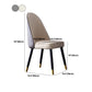Nordic Glam Style Chair Dining Armless Chairs for Kitchen with Wooden Legs