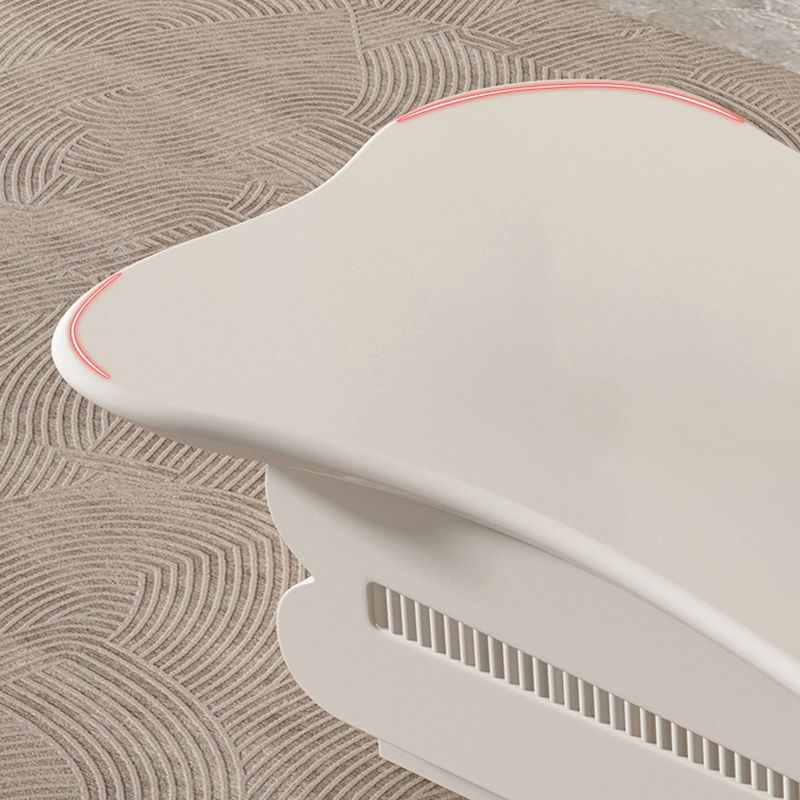 Tavolino moderno in legno bianco Forma a tavolino singolo con 2 cassetti