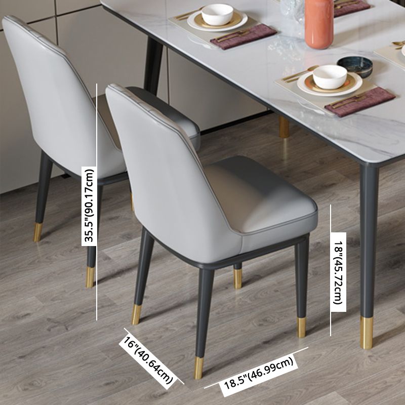 Minimalist Dining Table Rectangle Formal Dinette Set with Solid Wood Base Clearhalo 'Dining Room Sets' 'Dining Tables & Seating' 'dining_room_set' 'furn' 'furn_dining_room_set' 'Furniture' 'furniture_dining_room_set' 'Kitchen & Dining Furniture' 'kitchen&dining_furn' 'kitchen' 1200x1200_2de610d0-2345-406b-8211-3f7cc4b78e8c