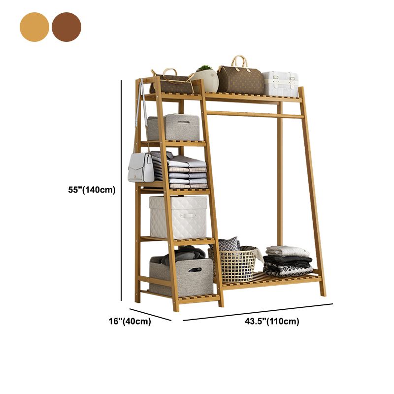 Modern Coat Rack Wooden Storage Shelf Coat Hanger Entryway Kit Clearhalo 'Entry & Mudroom Furniture' 'furn' 'furn_hall_tree_coat_racks' 'Furniture' 'Hall Trees & Coat Racks' 'hall_tree_coat_racks' 1200x1200_2de64836-b03f-45d5-b728-c8f8d293c901