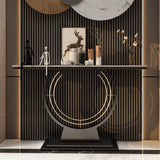 Tavolo da console in pietra moderna Tavolo da rettangolo con scaffale per Hall