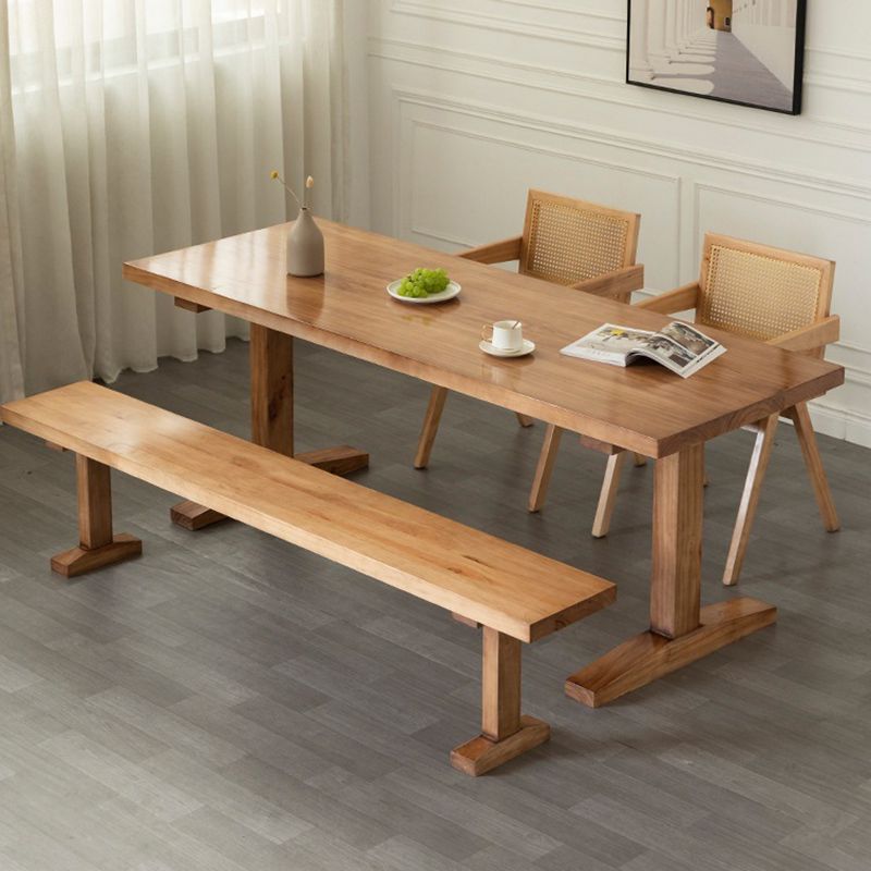 Modern 1/4/5 Pieces Dining Set Pine Wood Rectangle Dining Table for Dining Room
