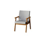 Mid-century Modern Rubberwood Solid Wood Frame Basic Four Leg Accent Armchair