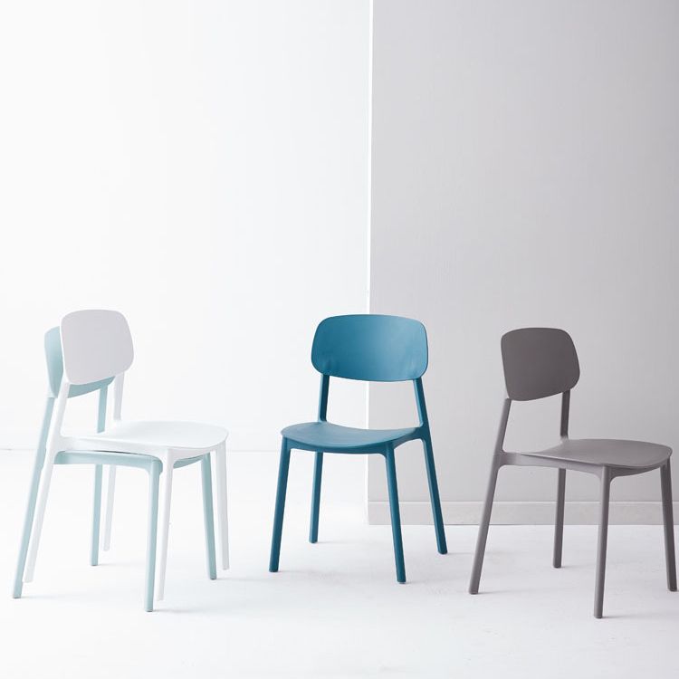 Scandinavian Plastic Conference Room Side Chair Open Back Dining Chair (Set of 4) Clearhalo ' kitchen&dining_furn' 'Dining Chairs' 'Dining Tables & Seating' 'dining_chair' 'furn' 'furn_dining_chair' 'Furniture' 'furniture_dining_chair' 'Kitchen & Dining Furniture' 'kitchen' 1200x1200_2de96edd-db4b-4183-8887-77c280c69899