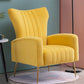 Scandinavian Accent Chair Velvet Wingback Chair with Sewn Pillow Back and Basic Four Legs Clearhalo 'Accent Chairs' 'accent_chairs' 'Chairs & Seating' 'furn' 'furn_accent_chairs' 'Furniture' 'furniture_accent_chairs' 'Living Room Furniture' 1200x1200_2de9ad20-aea8-4103-a1e9-5e8b8c6d6eec