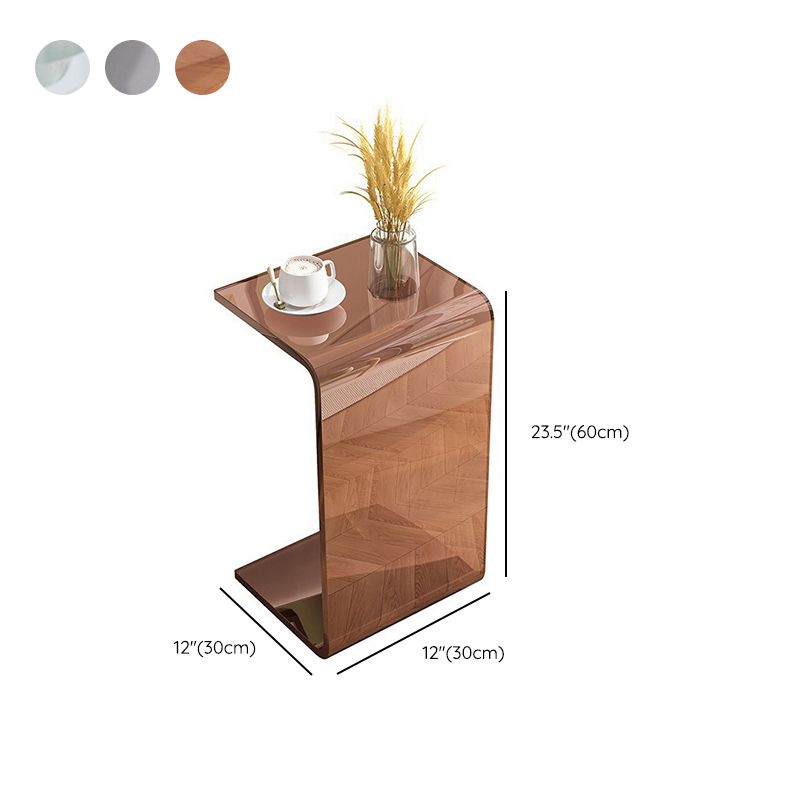 Abstract End Table Plastic Square Side Sofa Side Accent Table