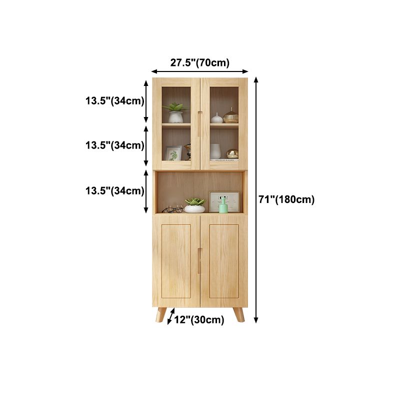Solid Wood Scandinavian Bookcase Closed Back Bookcase with Door Clearhalo 'Bookcases' 'furn' 'furn_bookcases' 'Furniture' 'furniture_bookcases' 'Office Furniture' 1200x1200_2dec7355-cbb1-4936-a38a-e4fca6668cb9