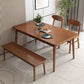Table à manger rectangulaire en bois massif d'hévéa, pour la cuisine